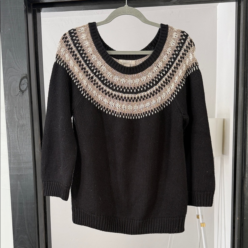 Women’s Banana Republic Fair Isle Circular Yoke Sweater, XL